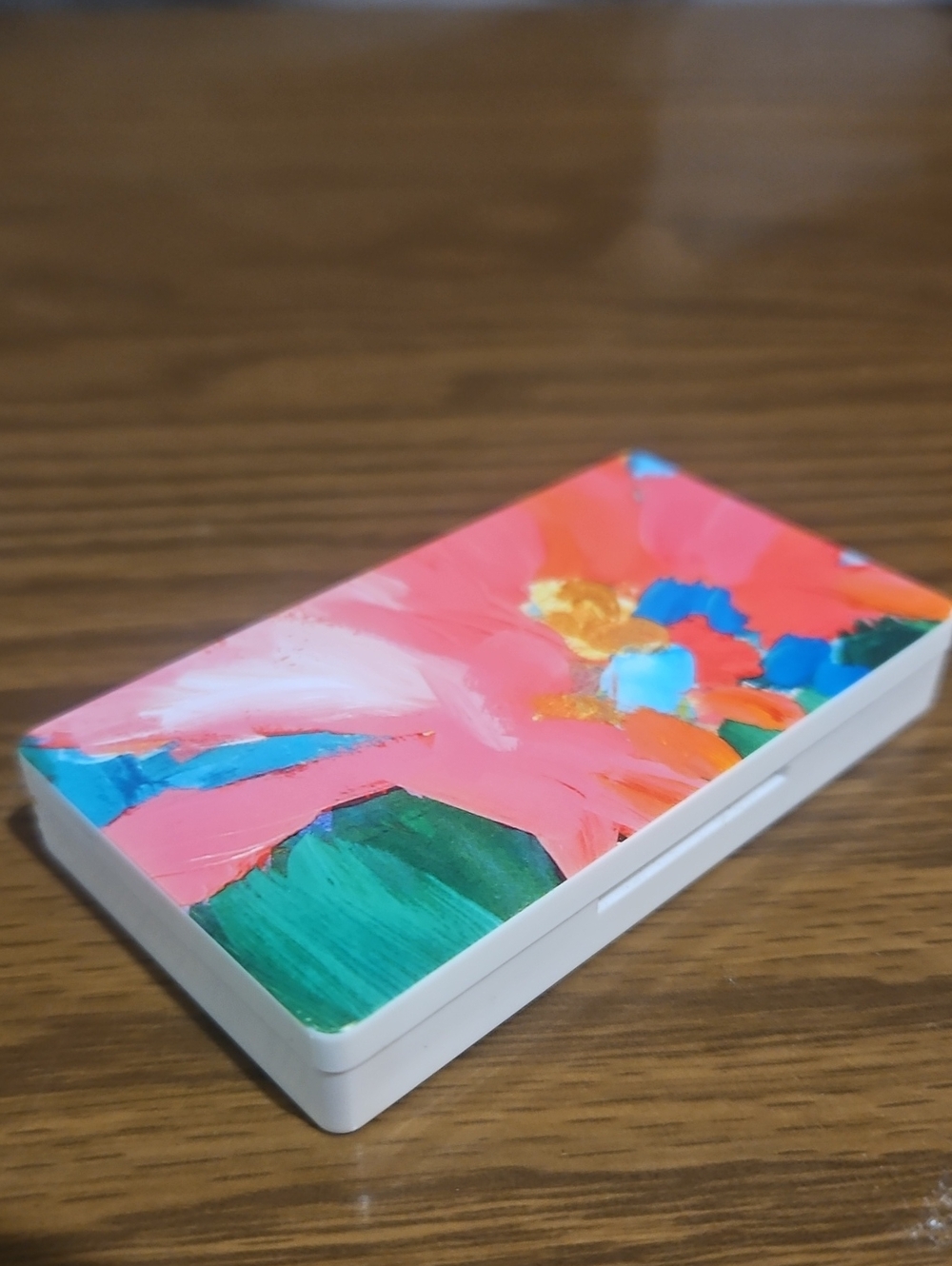Clinique Floral Abstract Compact Case in Pink and Teal